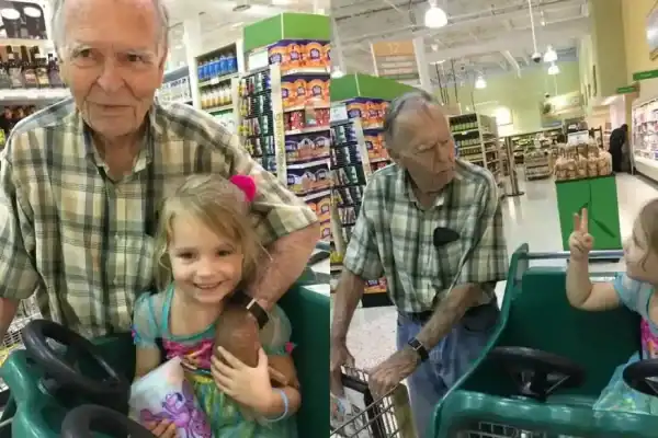 Menina de 4 anos faz amizade com idoso de 82 após encontro em supermercado: “Agora eu tenho ela para amar”